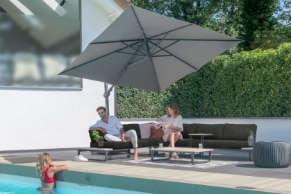 Siesta parasol 3x3m overhangend Semperfi