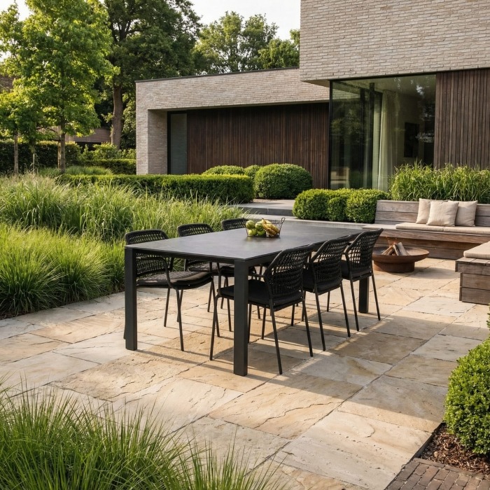 Tafel Pegs + stoelen Barista