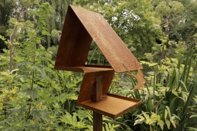 Vogelhuisje cortenstaal voederhuisje vogels roest